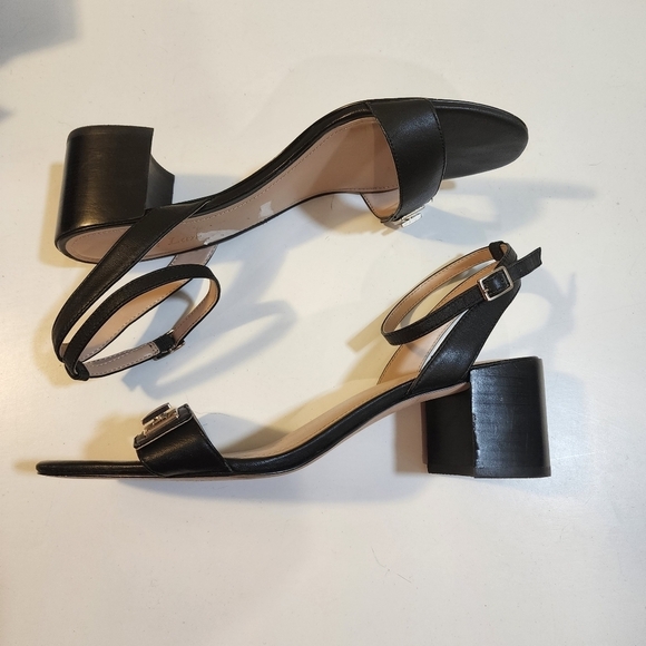 Essex Lane Saviava black medium block heels sandals size 9 1/2 - Picture 9 of 10